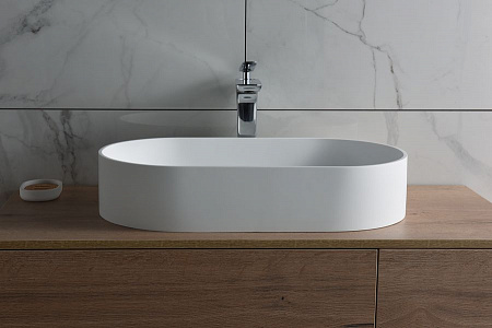 Alparini Delta 60см Solid Surface раковина накладная матовая