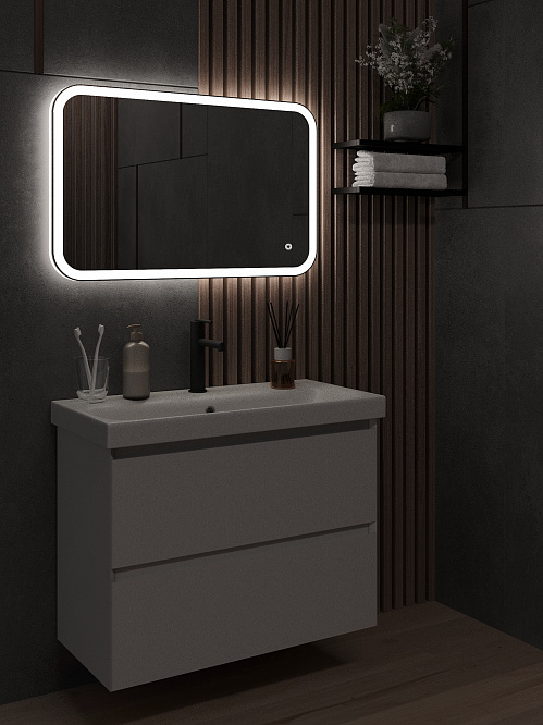 Зеркало с подсветкой КАПЕЛЛА (50*80 /80*50) /универсальное/ AQUA DE MARCO