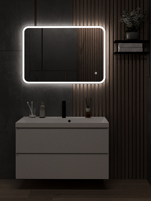 Зеркало с подсветкой КАПЕЛЛА (70*100 /100*70) /универсальное/ AQUA DE MARCO